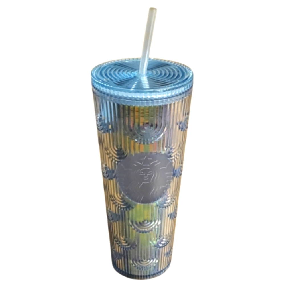 Starbucks 2022 Spring Irridescent‎ 24oz Tumbler Pink & Green Mermaid Scales